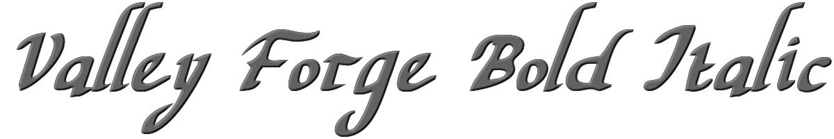 Valley Forge Bold Italic 