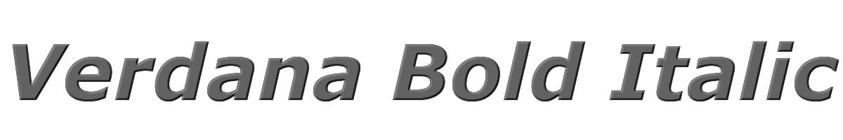 Verdana Bold Italic 