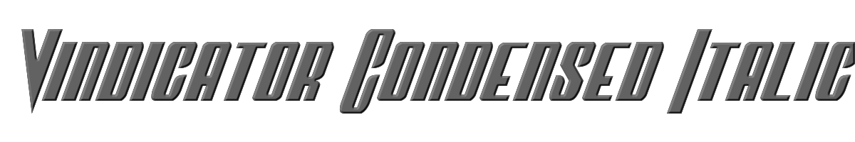 Vindicator Condensed Italic 