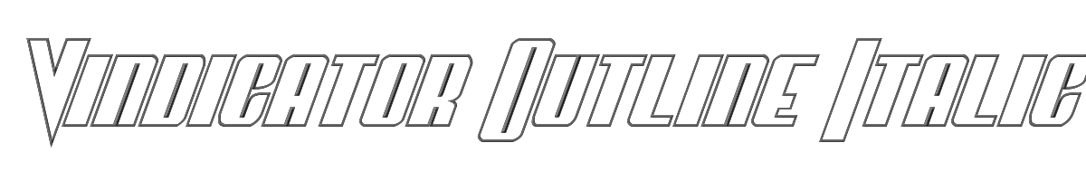 Vindicator Outline Italic 