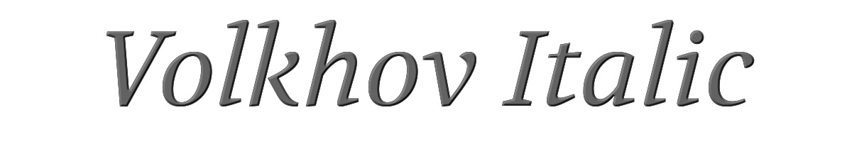 Volkhov Italic 