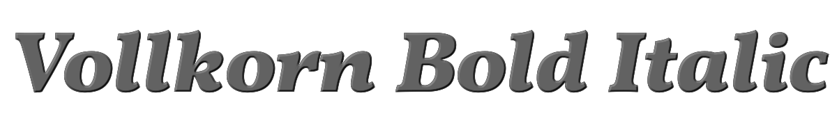 Vollkorn Bold Italic 
