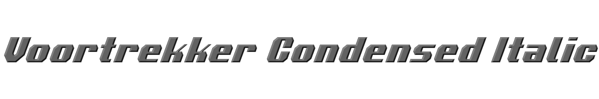 Voortrekker Condensed Italic 