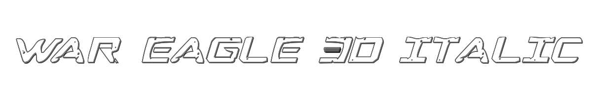 War Eagle 3D Italic 