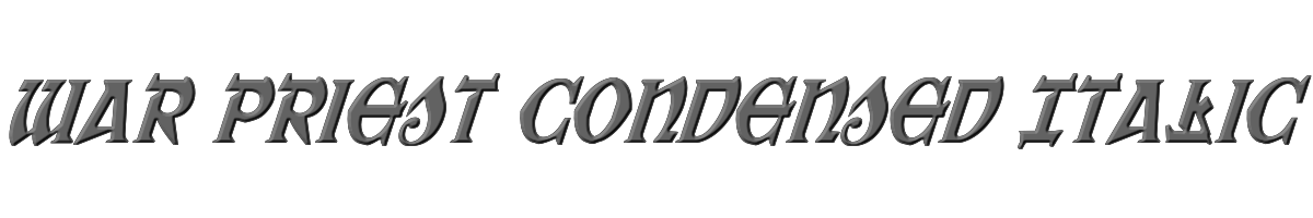 War Priest Condensed Italic 