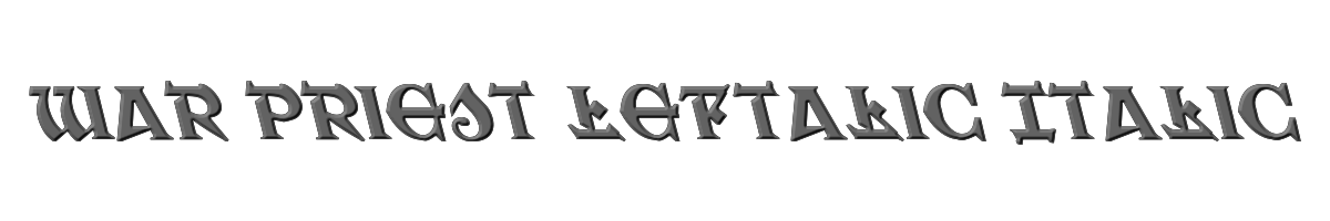 War Priest Leftalic Italic 