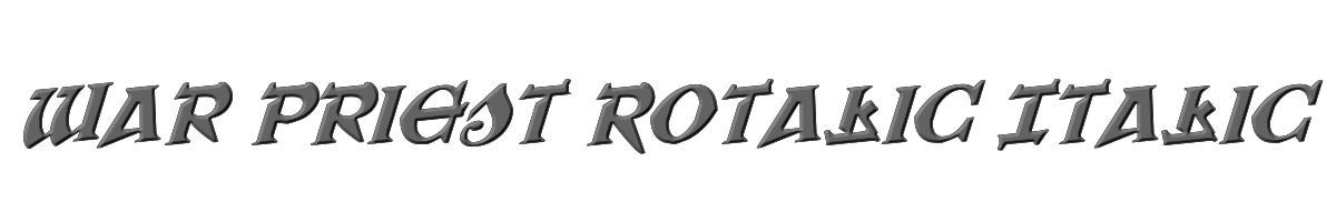 War Priest Rotalic Italic 