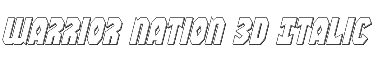 Warrior Nation 3D Italic 