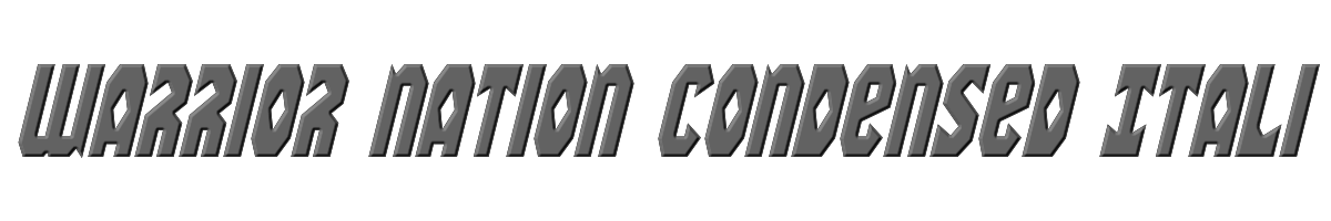 Warrior Nation Condensed Italic 