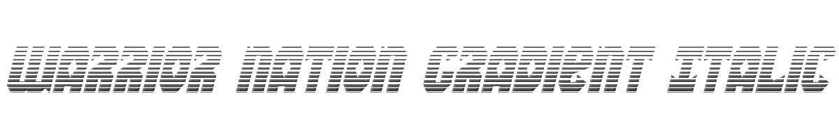 Warrior Nation Gradient Italic 