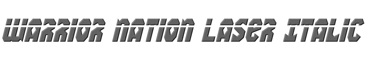 Warrior Nation Laser Italic 