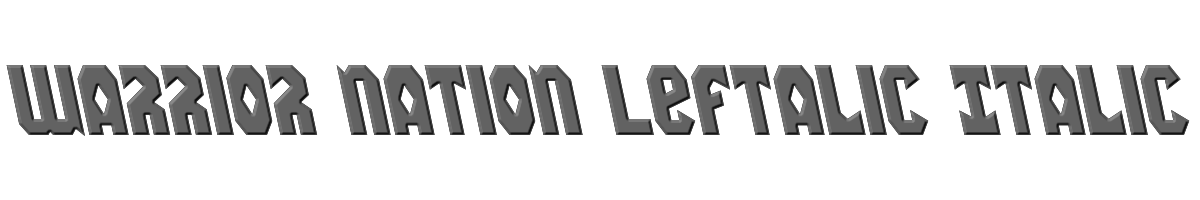 Warrior Nation Leftalic Italic 