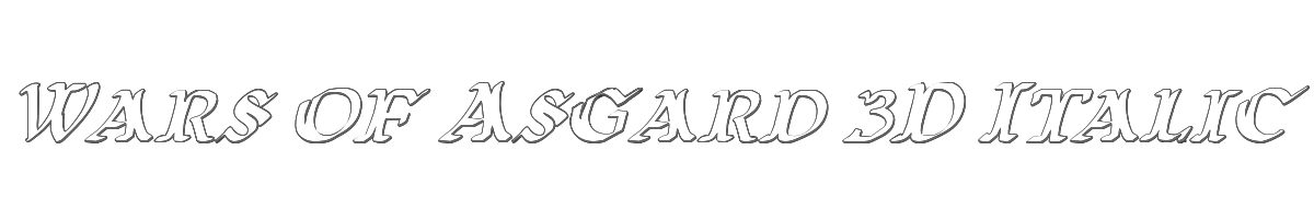 Wars of Asgard 3D Italic 