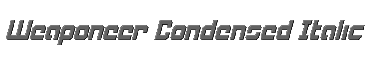 Weaponeer Condensed Italic 