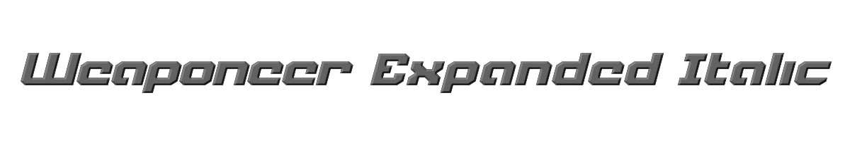 Weaponeer Expanded Italic 
