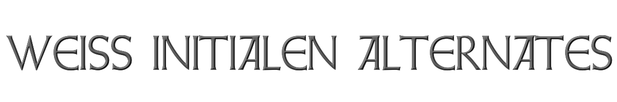 Weiss Initialen Alternates 
