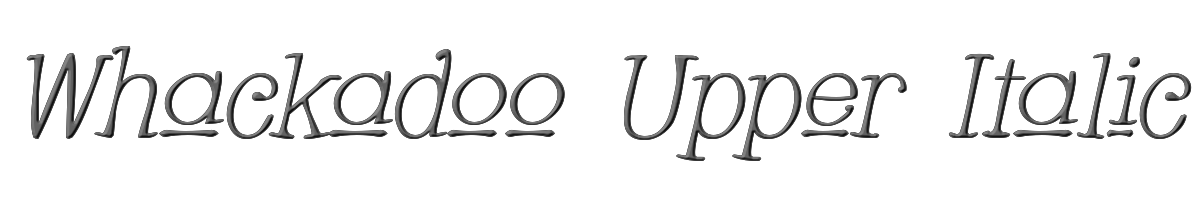 Whackadoo Upper Italic 