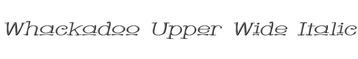 Whackadoo Upper Wide Italic 