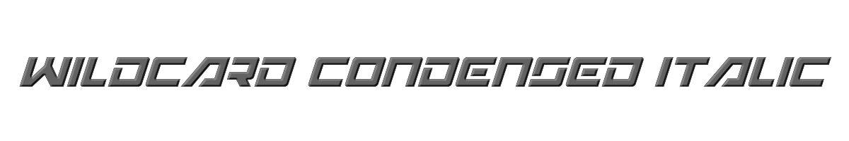 Wildcard Condensed Italic 