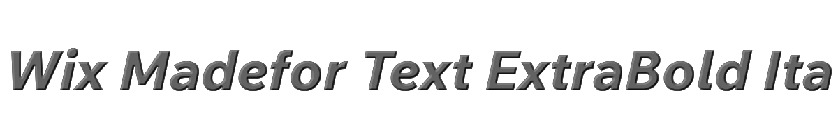 Wix Madefor Text ExtraBold Italic 