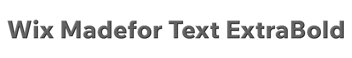 Wix Madefor Text ExtraBold 