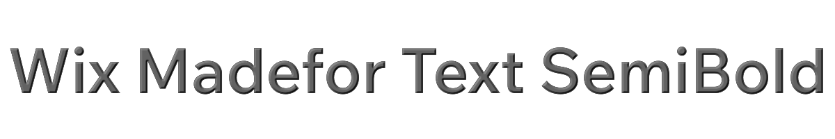 Wix Madefor Text SemiBold 