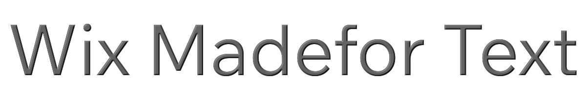 Wix Madefor Text 