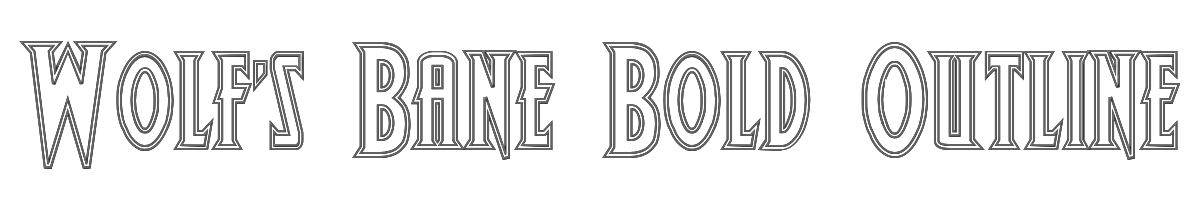 Wolf's Bane Bold Outline 