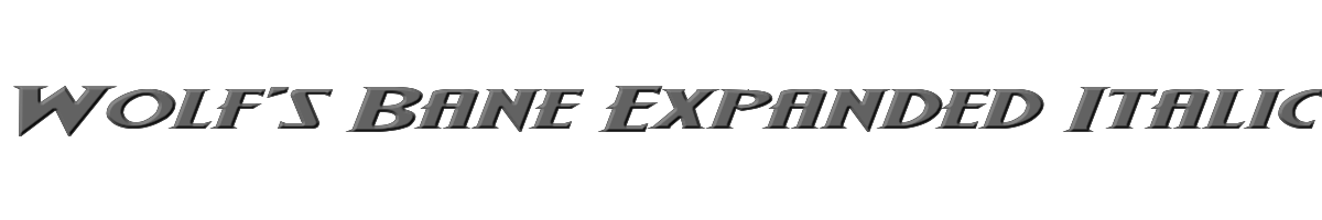 Wolf's Bane Expanded Italic 