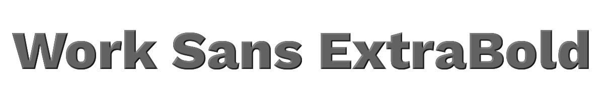 Work Sans ExtraBold 