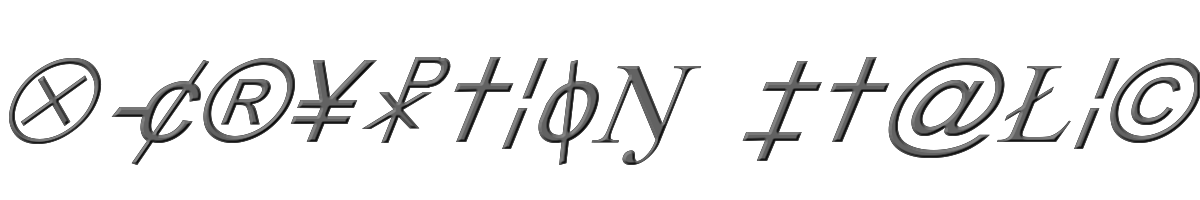 X-Cryption Italic 
