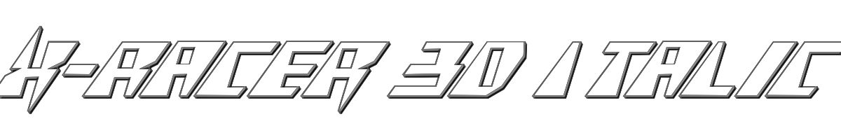 X-Racer 3D Italic 
