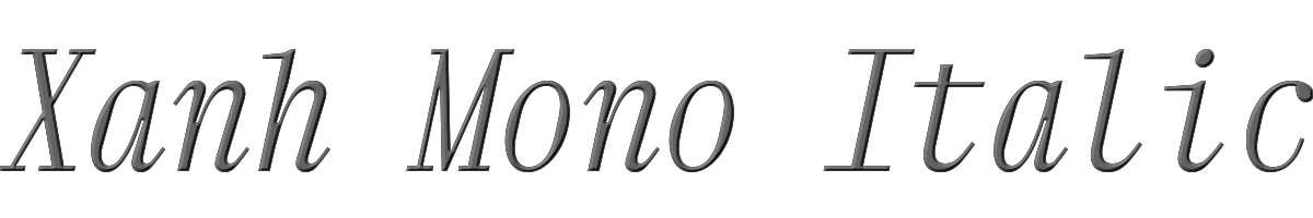 Xanh Mono Italic 