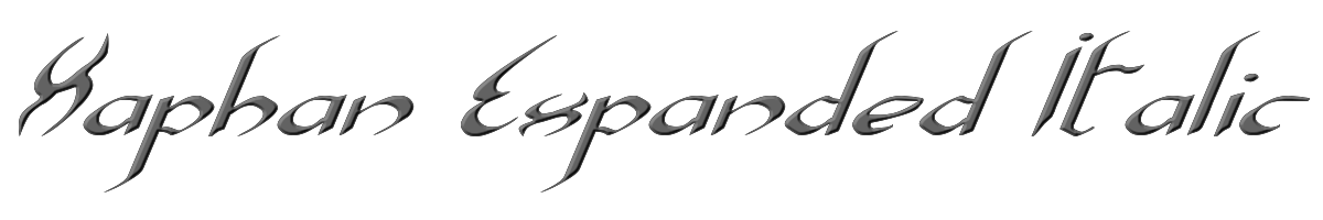 Xaphan Expanded Italic 
