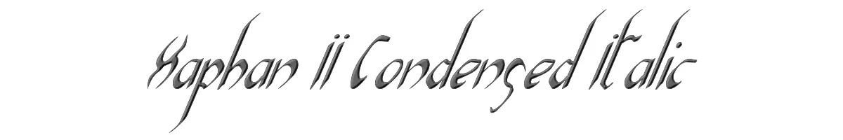 Xaphan II Condensed Italic 