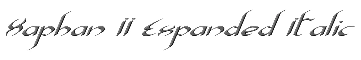 Xaphan II Expanded Italic 