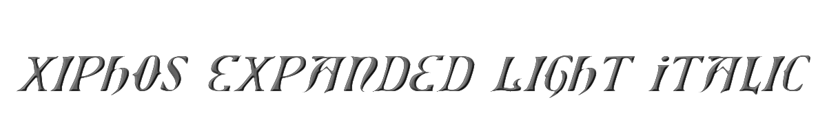Xiphos Expanded Light Italic 