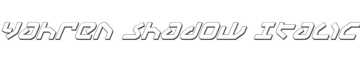 Yahren Shadow Italic 