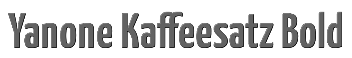 Yanone Kaffeesatz Bold 