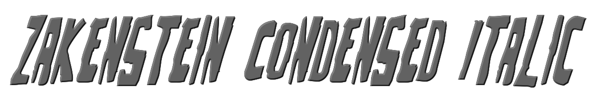 Zakenstein Condensed Italic 