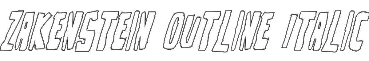 Zakenstein Outline Italic 