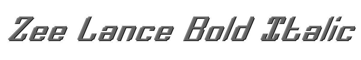 Zee Lance Bold Italic 