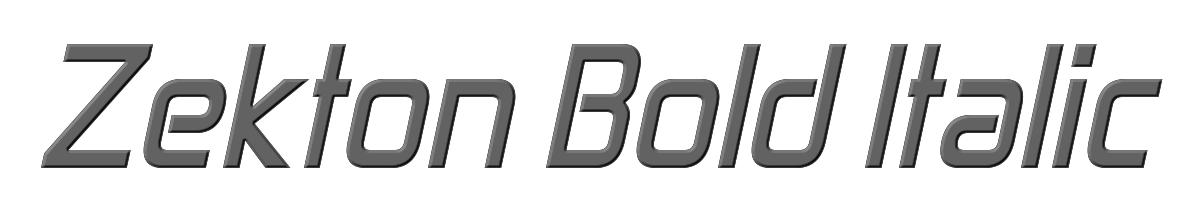 Zekton Bold Italic 