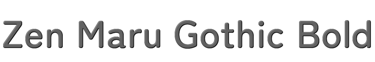 Zen Maru Gothic Bold 