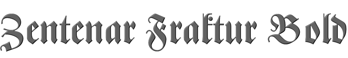Zentenar Fraktur Bold 