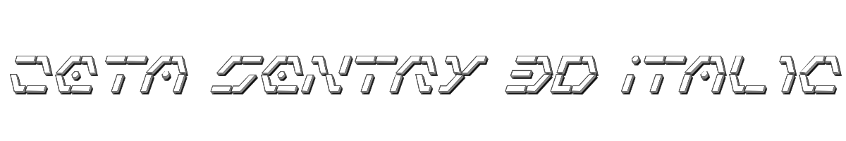 Zeta Sentry 3D Italic 