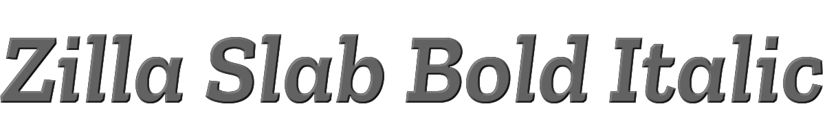 Zilla Slab Bold Italic 