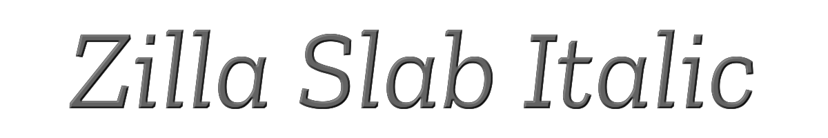 Zilla Slab Italic 
