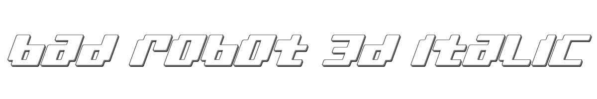 bad robot 3d italic 