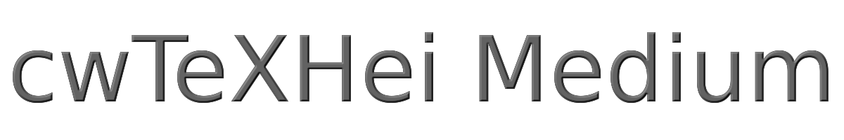 cwTeXHei Medium 